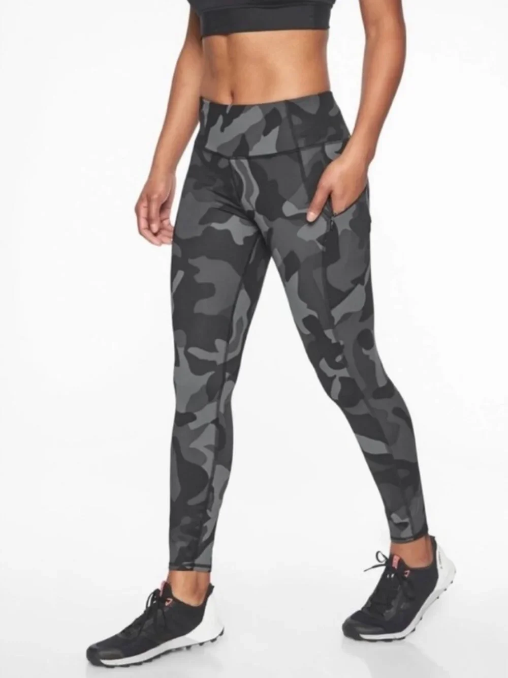 ATHLETA Women's EUC Camo Contender 7/8 Tight in Powerlift‎ #405480 | Size M